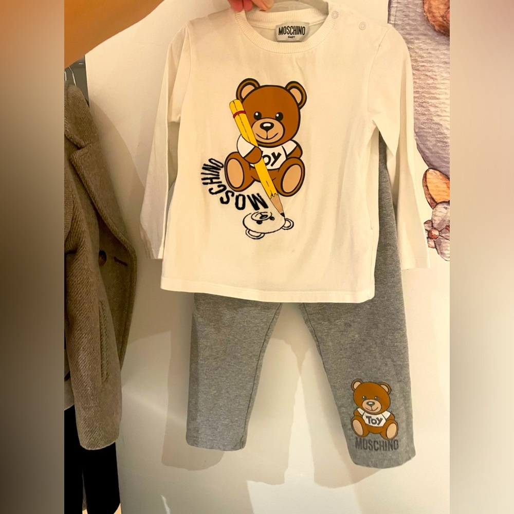 Moschino Baby outfit set 18M pants and shirt unisex